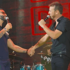 Cantor capixaba Zé Elias ao lado de Gusttavo Lima, na Fazenda Balada (Foto:Reprodução/Instagram @zeeliascantor)